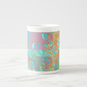 Tasse En Porcelaine Oeuvre contemporaine originale "Le Lac"