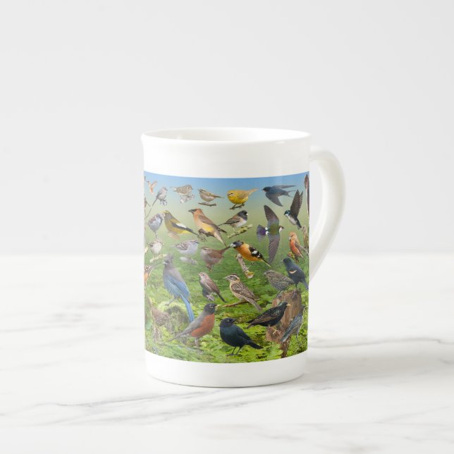 Tasse En Porcelaine Oiseaux Jardins de l'Ouest (Devant droit)