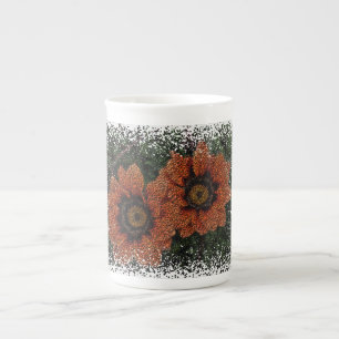 Tasse En Porcelaine Orange Daisy Balls Bone China Mug