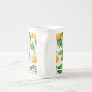 Tasse En Porcelaine Oranges ou mandarines motif
