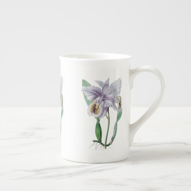 Tasse En Porcelaine Orchidée de Cattleya Os botanique Chine Mug (Droite)