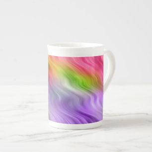 Tasse En Porcelaine Orchidée violette texture ondulée