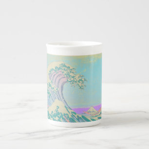 Tasse en porcelaine osseuse pastel Grande Vague