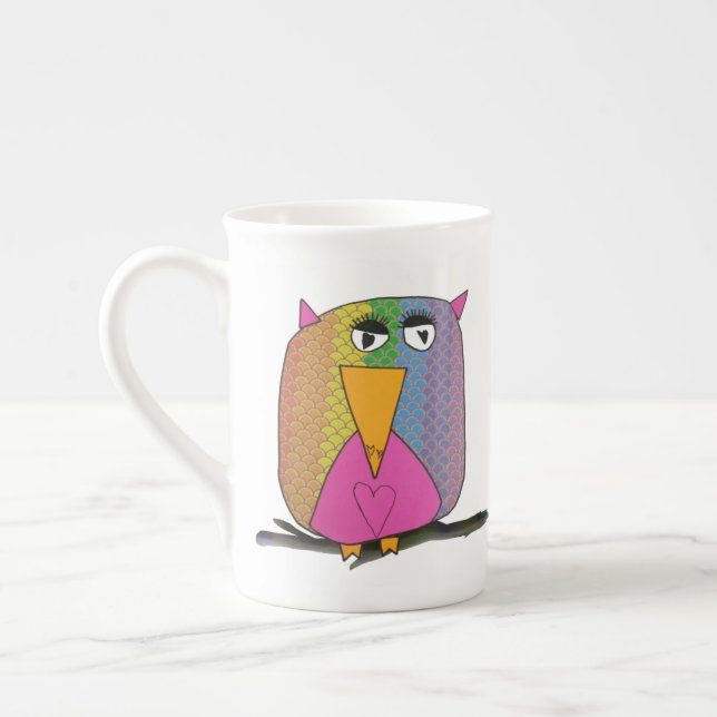 Tasse En Porcelaine Owl Art by Kids" Mug (Gauche)