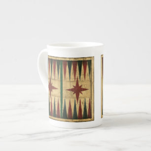 Tasse En Porcelaine Panneau antique de jeu de backgammon par le