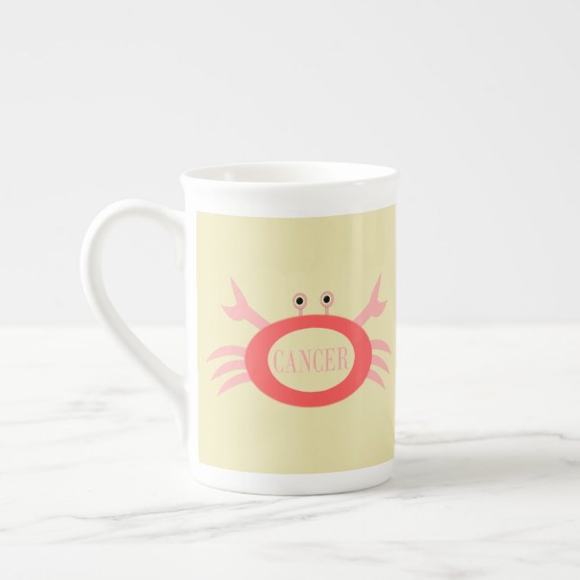 Tasse En Porcelaine Panneau étoile Cancer Crabe os Chine Musique (Gauche)