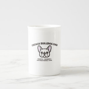 Tasse En Porcelaine Papa Bouledogue Français 