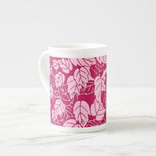 Tasse En Porcelaine Papier japonais, Fuchsia et rose pâle