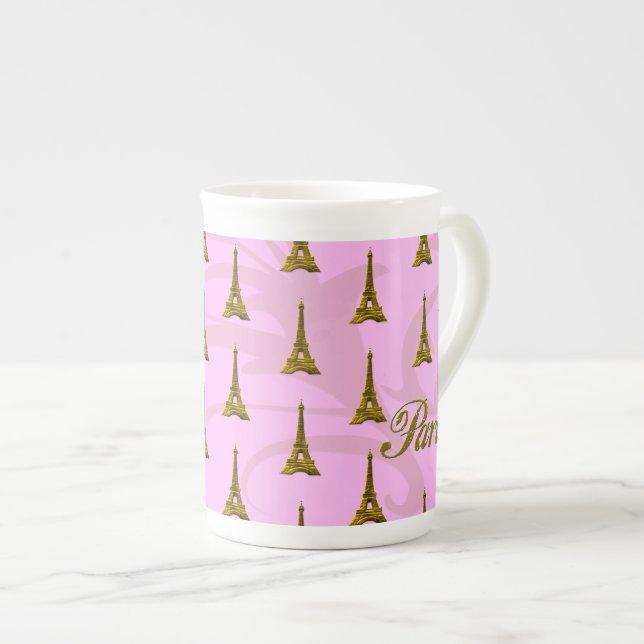 Tasse En Porcelaine Paris avec Tour Eiffel (Devant droit)
