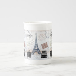 Tasse En Porcelaine Paris Travel Collage