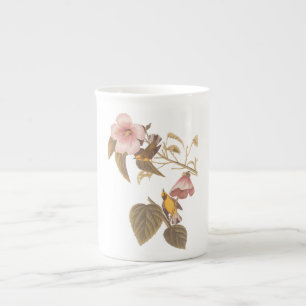 Tasse En Porcelaine Paruline jaune à ailes bleues Audubon
