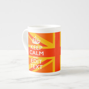 Tasse En Porcelaine Pavillon britannique Orange Union Jack