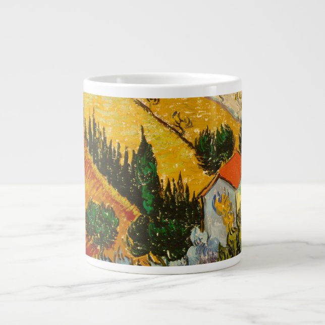 Tasse En Porcelaine Paysage avec Maison et PloughmaVincent van Gogh (Devant)