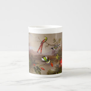 Tasse En Porcelaine Paysage tropical avec dix colibris