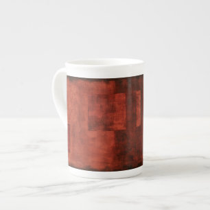 Tasse En Porcelaine Peinture cramoisie profonde avec des formes