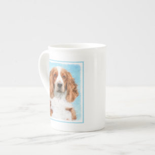 Tasse En Porcelaine Peinture d'espagnol Welsh Springer - Art original 