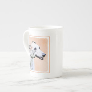 Tasse En Porcelaine Peinture Greyhound - Cute Original Chien Art