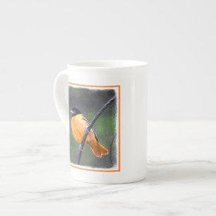 Tasse En Porcelaine Peinture Oriole - Art original d'oiseau