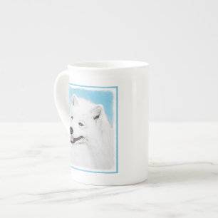 Tasse En Porcelaine Peinture Samoyed - Cute Original Chien Art