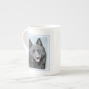 Tasse En Porcelaine Peinture Schipperke - Cute Original Chien Art