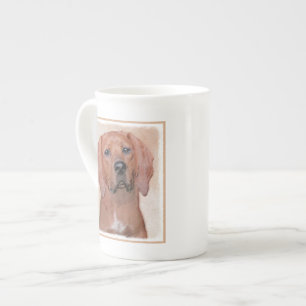 Tasse En Porcelaine Peinture sur pilon rouge - jolie art original chie