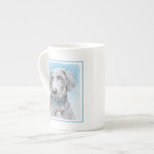 Tasse En Porcelaine Peinture Weimaraner - Joli art original chien