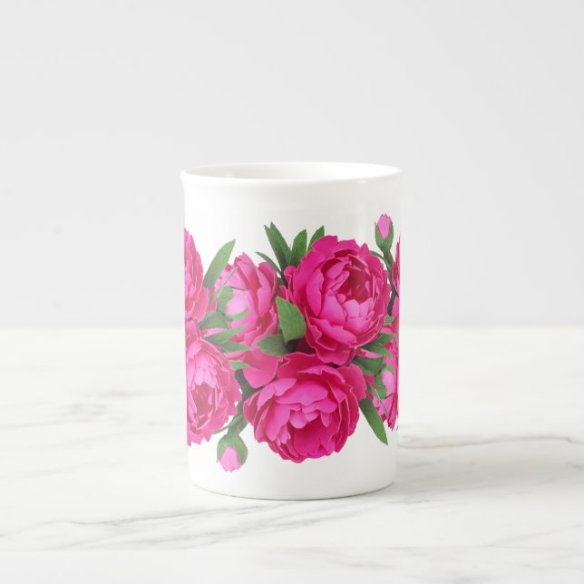Tasse En Porcelaine Peony Bouquet (Devant)
