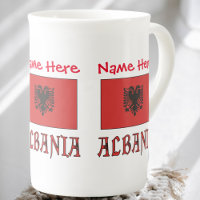 Personnalisation rouge du drapeau albanais