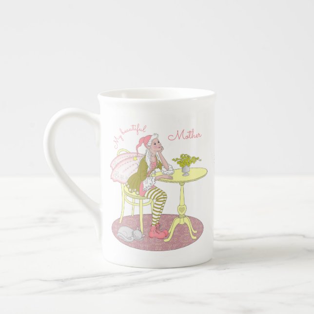 Tasse En Porcelaine Personnalisé Ma Belle Mug Fairy Bone China (Gauche)