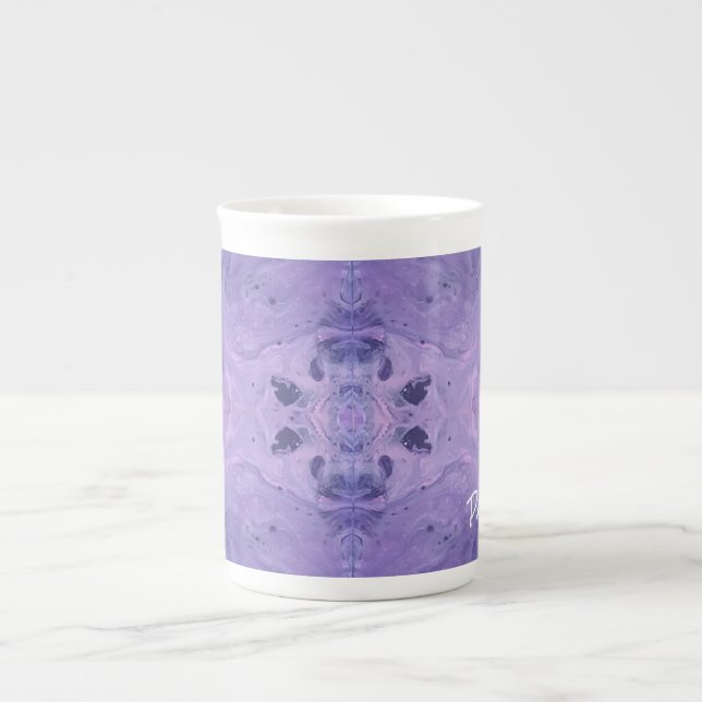 Tasse En Porcelaine Personnaliser Abstrait violet (Devant)