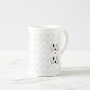 Tasse En Porcelaine Personnaliser d'amusement de la prise de courant 