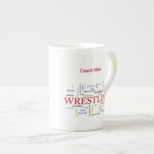 Tasse En Porcelaine Personnaliser, Lutter Merci de l'entraîneur en mo