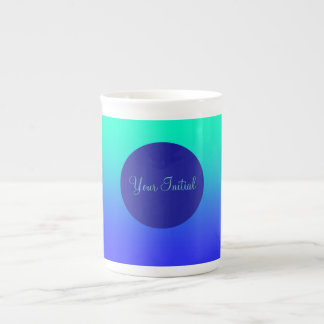 Tasse En Porcelaine Personnalisez Blue Green Blue