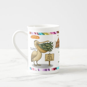 Tasse En Porcelaine Personnalisez : Le bec brillant de Pierre le pélic