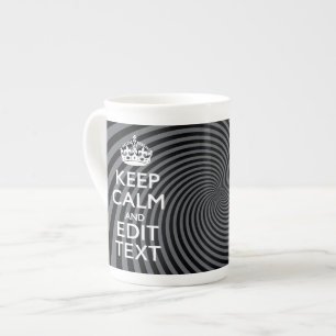 Tasse En Porcelaine Personnalisez votre texte de garder le calme sur u