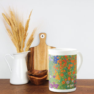 Tasse En Porcelaine Petunias Asters Garden Gustav Klimt