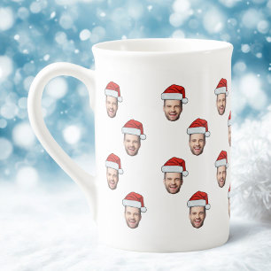 Tasse En Porcelaine Photo sur mesure Santa Hat Cadeau de Noël