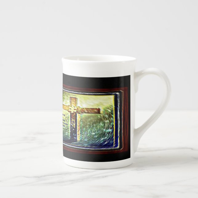 Tasse En Porcelaine Photos des écritures 05 (Droite)