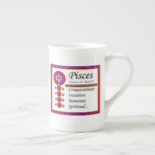 Tasse En Porcelaine Pisces Personnalité Traits Bone China Mug