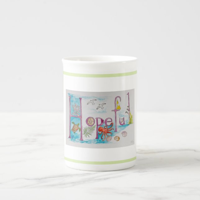 Tasse En Porcelaine Plein d'espoir (Devant)