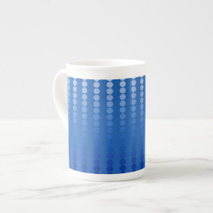 Tasse En Porcelaine Points satinés - nuances de bleu acier