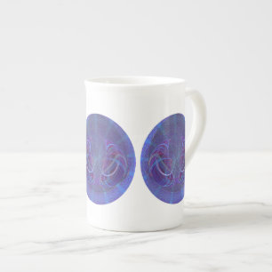 Tasse En Porcelaine Poissons Art Abstrait