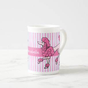 Tasse En Porcelaine Poodés roses fantaisie Personnalisez