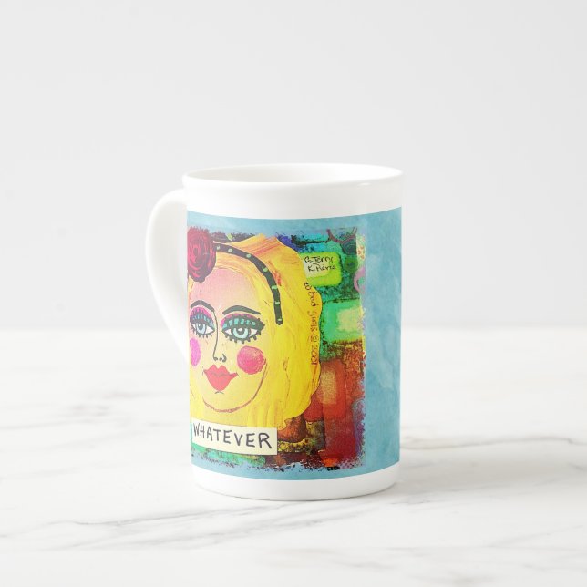 TASSE EN PORCELAINE PORCELAINE TENDRE 15 ONCE MUG-WHATEVER (Devant gauche)