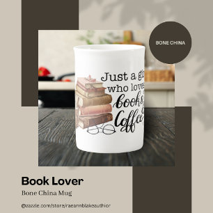 Tasse en porcelaine pour amoureux de livres