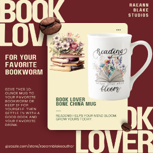 Tasse en porcelaine pour amoureux de livres