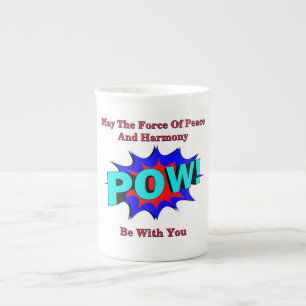 Tasse En Porcelaine POW ! Mug Spécial Paix Et Harmonie