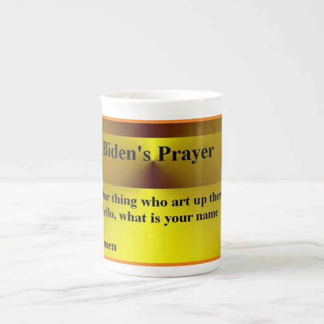Tasse En Porcelaine Prière de Biden (Devant)