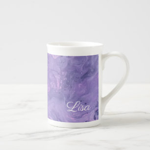 Tasse En Porcelaine Purple Abstrait spécialité os Chine Mug