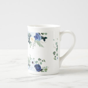 Tasse En Porcelaine Ranunculus Anemone Hydrangea Rose arrière - plan b